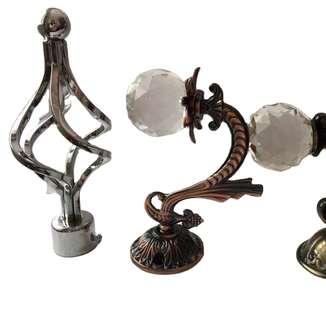 Smart Home Hot sale Crown Style Curtain Rod Finals European Style Curtain Pole End