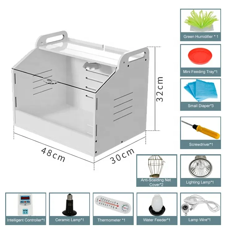 Heating Raise Small Size Crawling Duck Goose Quail Rare Birds Chicken Brooder Breeding Box Brooder For Baby Poultry