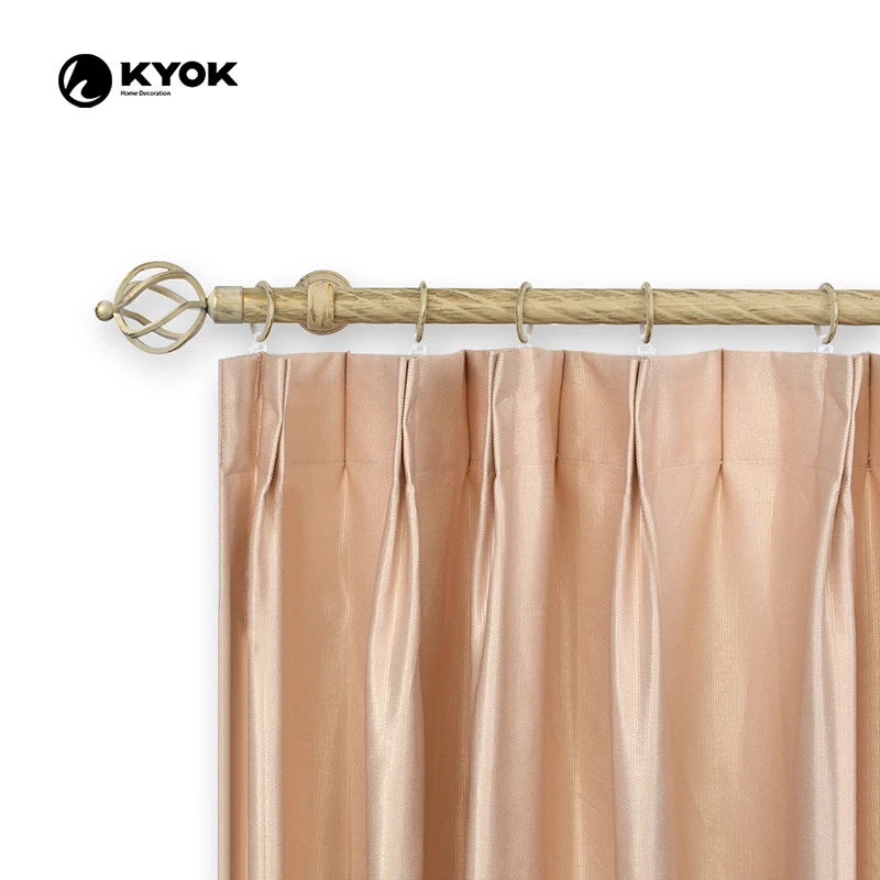 New Color Curtain Rod Set Metal Twisted Rod Electroplated Curtain Rod And Quality Bracket For Wholesale