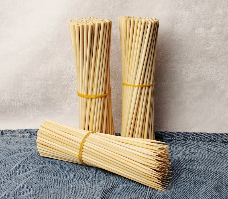 Original Natural Outdoor Cheap Price Custom Private Label Original Round Bamboo Skewer for Picnic Barbecue