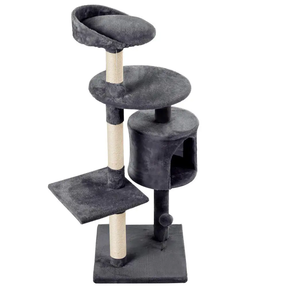 Hot selling  Luxury Indoor cat activity center cat tree house cat toys with soft plush faux fur