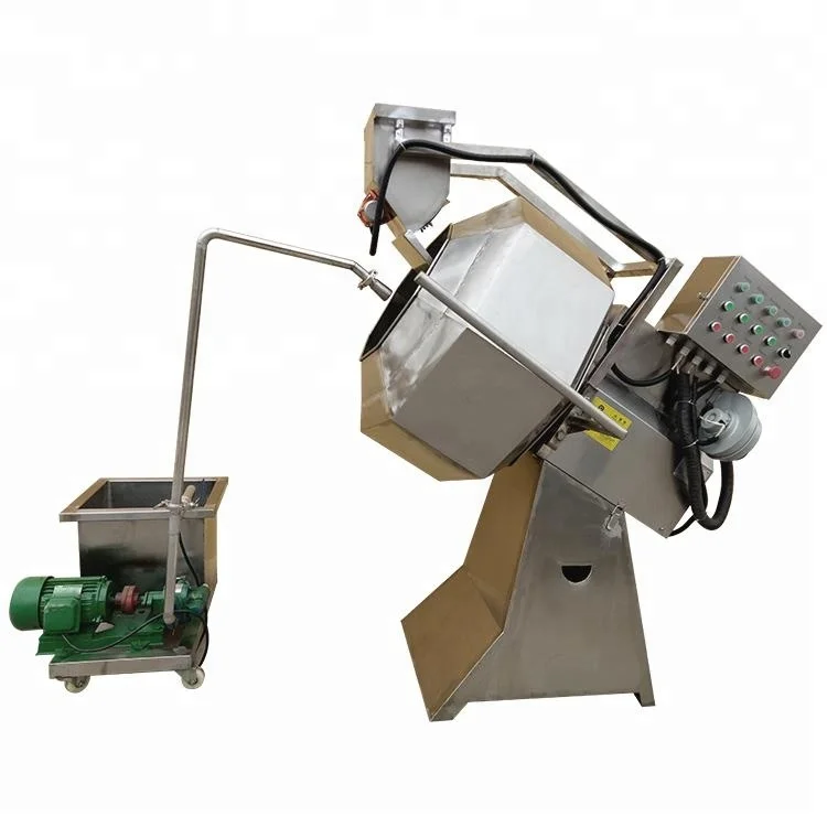 Fried Food beans peanuts Potato Chips Snacks sausage automatic mixing Seasoning flavoring Machine