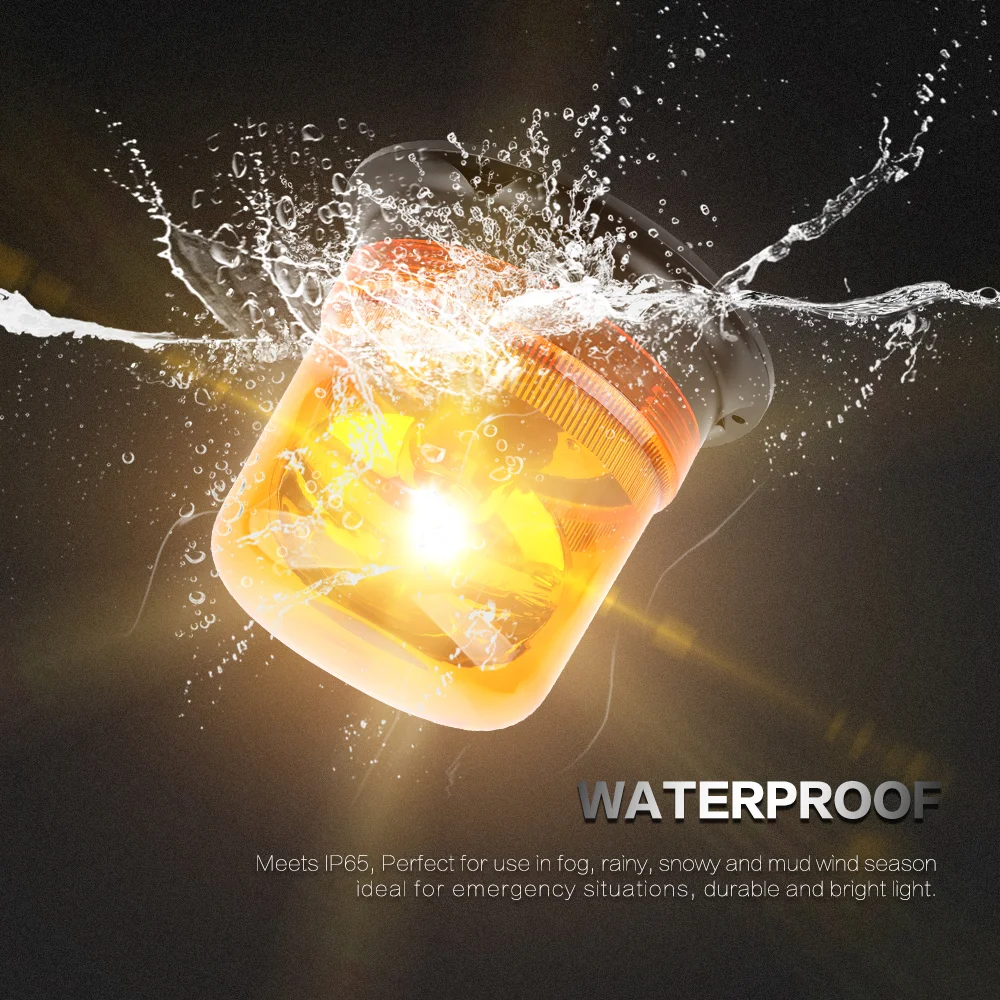 Made in China Hot sale Rotating Led Safety Light 6-48V LED rotary round Beacon Warning Light For Trucks Engineering Vehicles