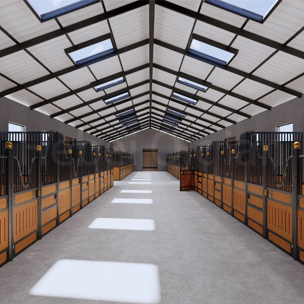 4.2x2.2m 3x2.2m 3.6x2.2m Outside Portable Horse Stables Stall Movable Equestrian Race Metal Barns For Horse Stable House