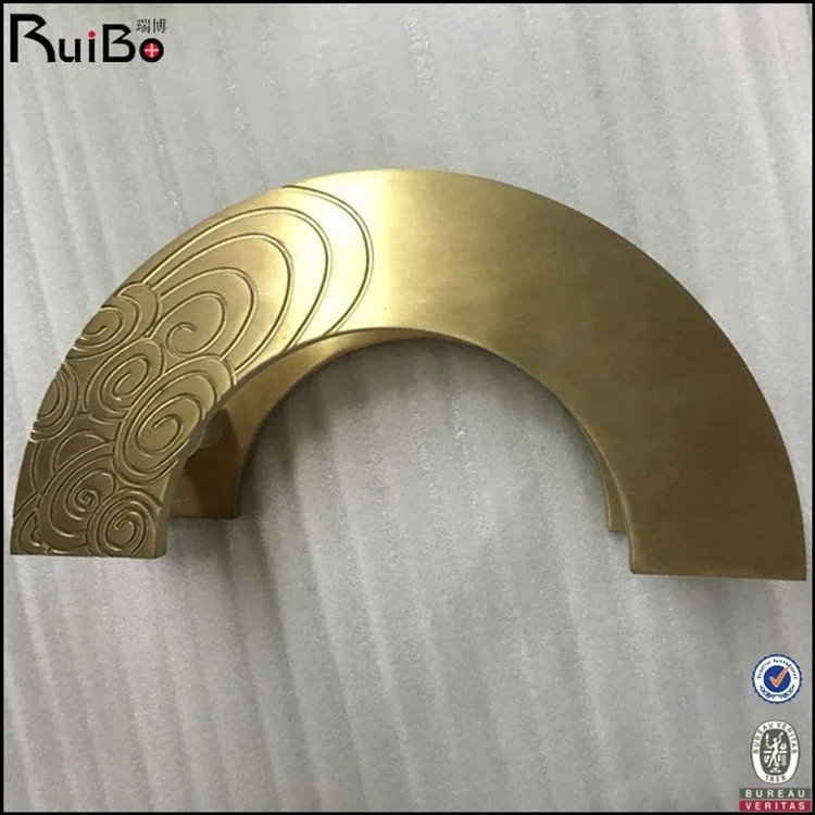 RB-8100 antique brass electroplating semi-circle solid aluminum door pull handle