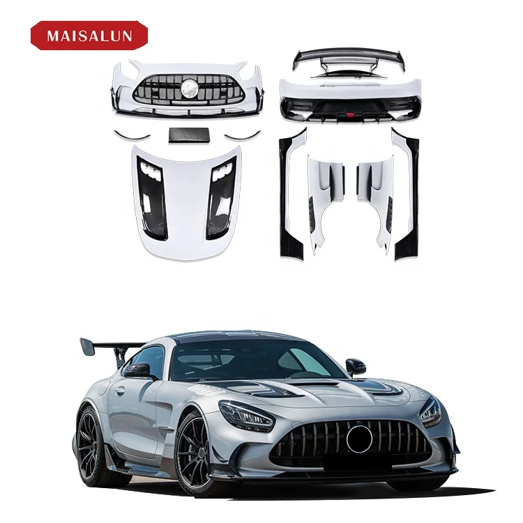 New Discount AMG GT B style full Body kit for Mercedes Benz Amg GT/GTC/GTS carbon fiber front rear bumper spoiler wing exhaust