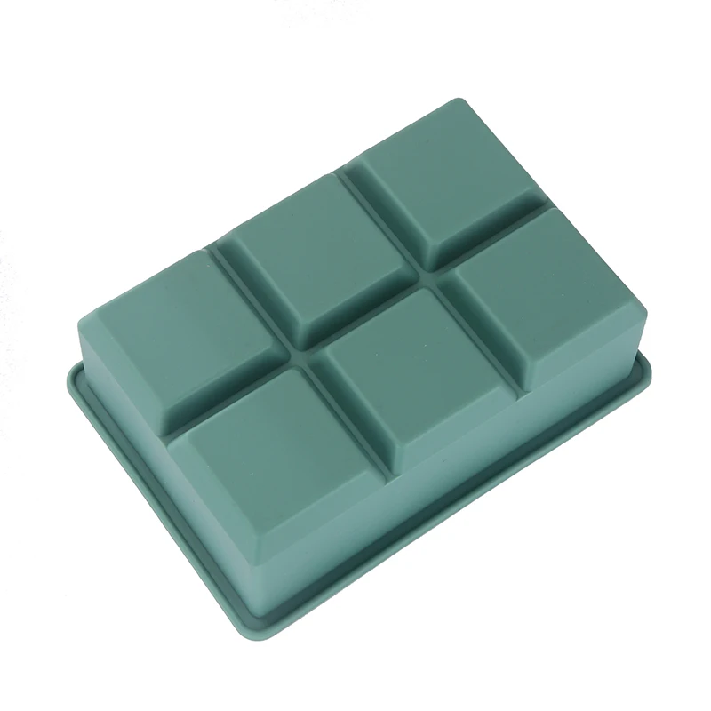 OEM custom color 6 cavity silicone ice cube tray large size ice maker hold silicon ice cube tray with cover