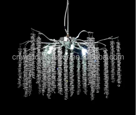 Popular Lamp Warm Light White Home Chandelier Bedroom Hotel Hall Crystal Metal For Wedding Decoration