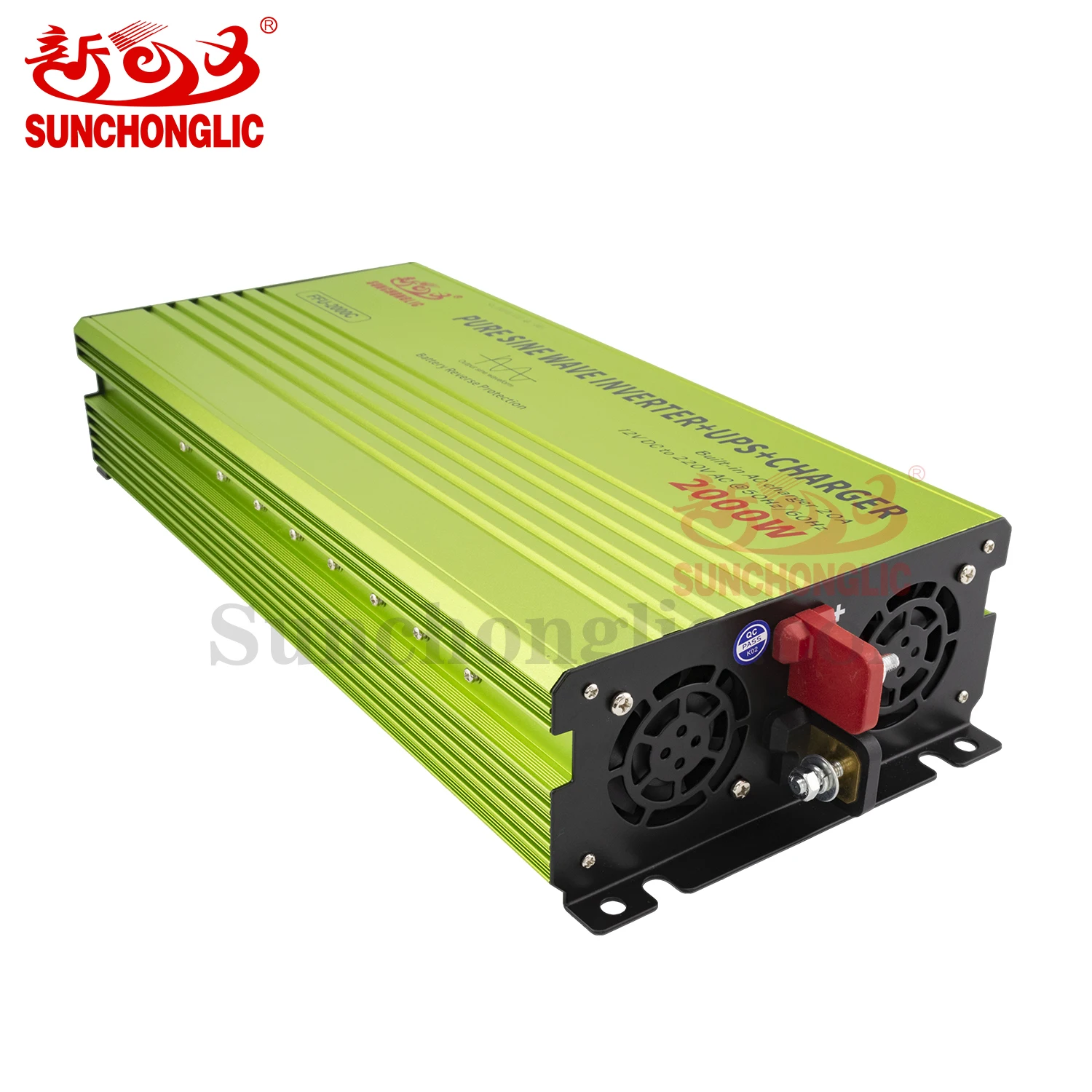 Sunchonglic 2000w inverters ups pure sine wave 12V 220V 2000 watt inverter with AC charger 20A