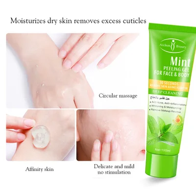 
New Product Aichun Deep Cleansing Moisturizing Natural Mint Body Exfoliating Gel 100ml 