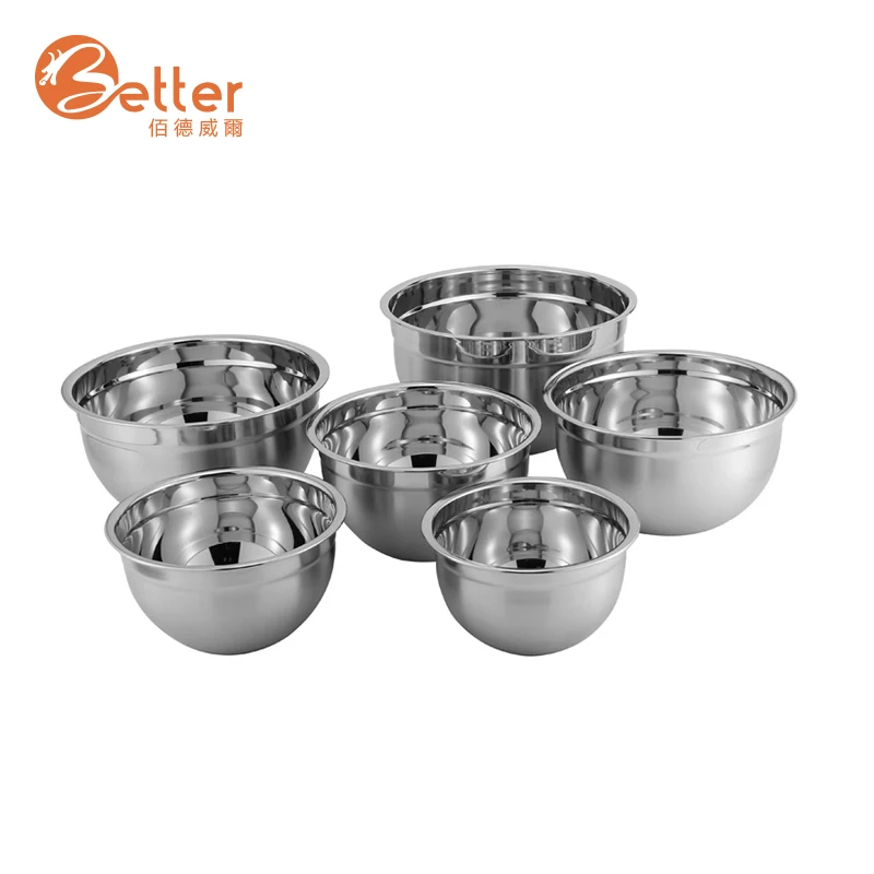 Wholesale Colorful Stainless Steel Salad Mixing Bowl Set