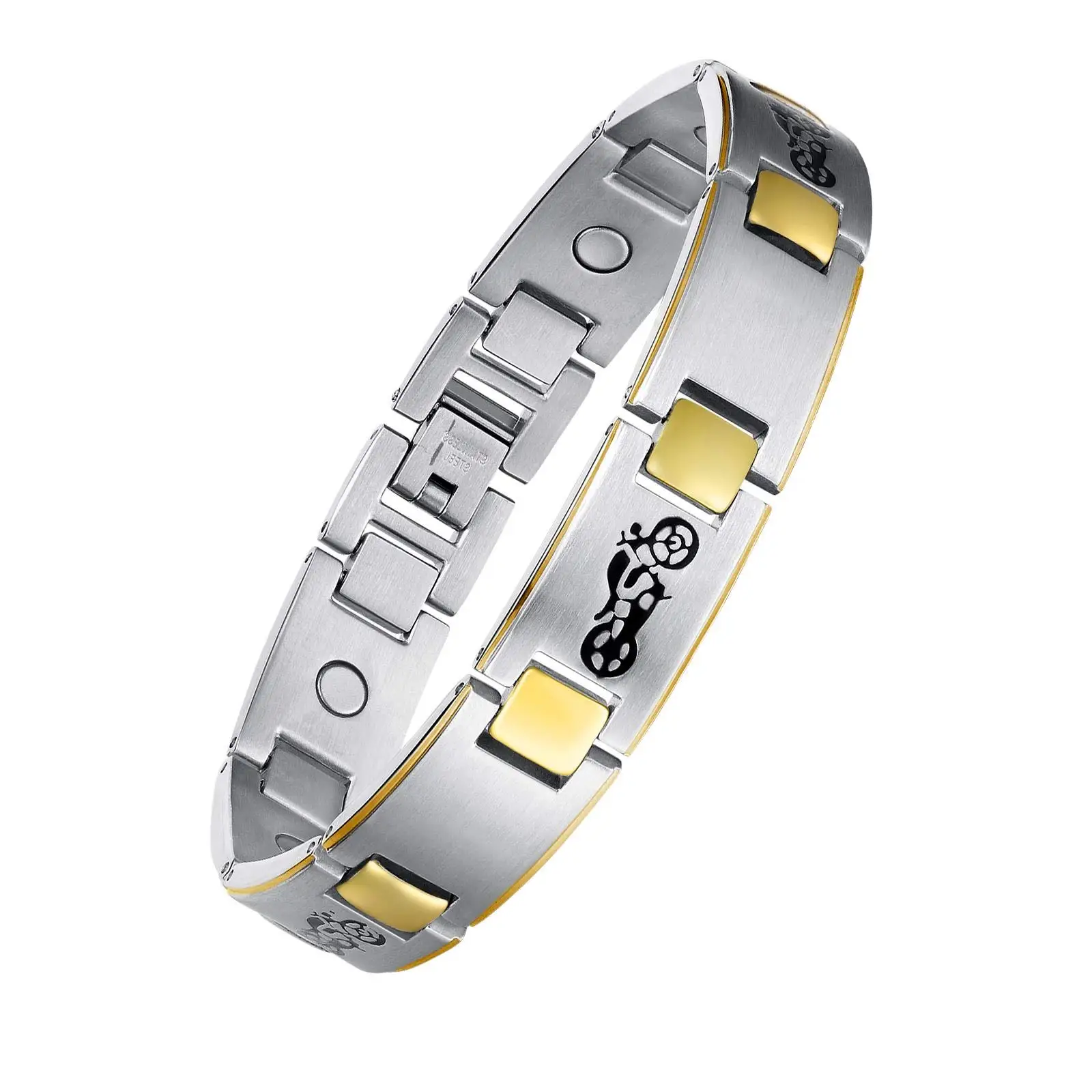 wholesale motorcycle magnetic closure for bracelets magnetic health magnetic clasp bracelet for men