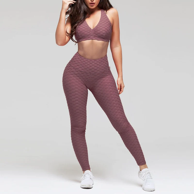 Высокое качество тренировки для мужчин, мужские спортивные Леггинсы и бюстгальтер для йоги Biustonosz комплекты оптовая продажа тренажерный зал комплект одежды производители