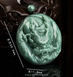 Certified Grade A Natural Jadeite Domineering Dragon King Zodiac Dragon Ice Jade Pendantmen And Women  Jade Wholesale