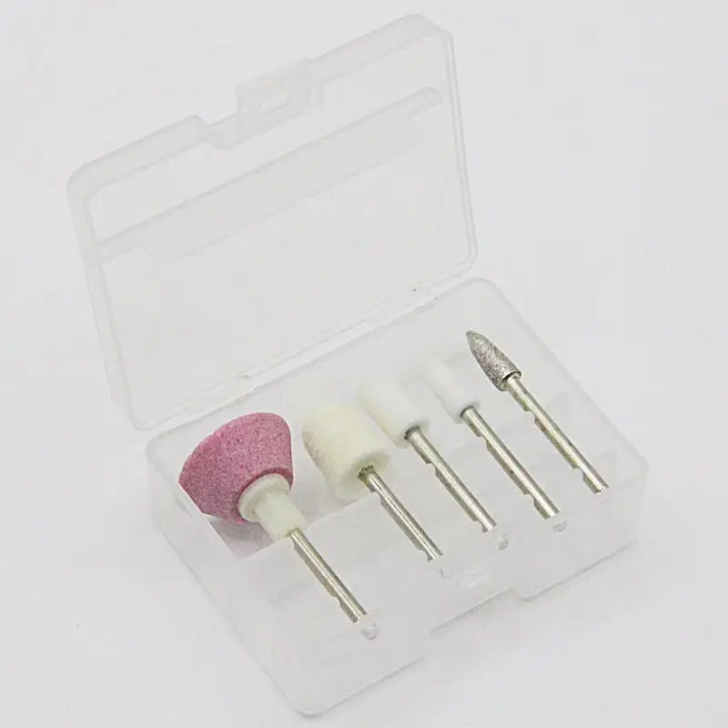 Five piece set of nail polish heads, diamond nail polish head combination polish the uneven surface and various corners