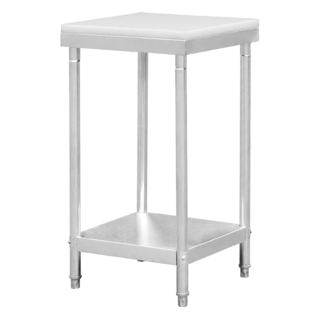 Work table With Plastic Cutting Board Sushi Food Prep Hotel Restaurant Kitchen Equipment Stainless Steel Work Table For Sale