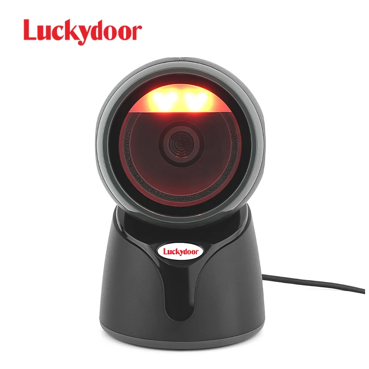 2D Desktop Barcode Scanner 1D QR Code Reader Wireless Omni-Directional Barcode Scan  QR Code Reader With Large Scan Window