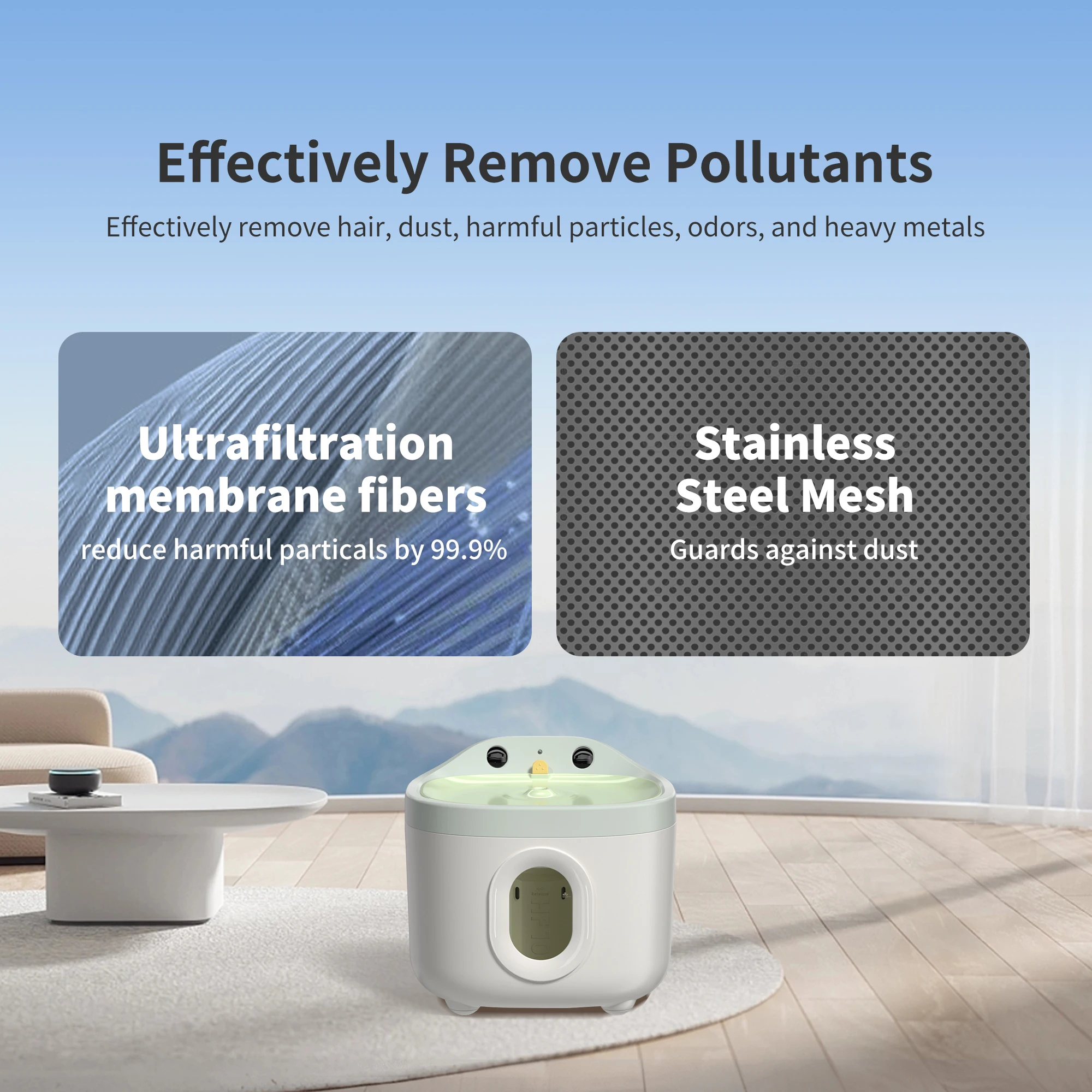 Large Capacity Wireless Pet Water Fountain Far-infrared Sensor Multi Modes Options Pet Water Fountain