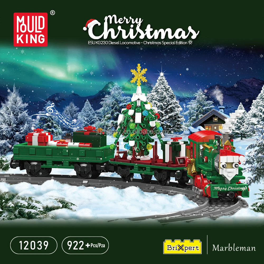 Mould King 12039 E5UKG230 Diesel Locomotive Christmas Toy Building blocks kits bricks MOC puzzle blocks toys Christmas gifts