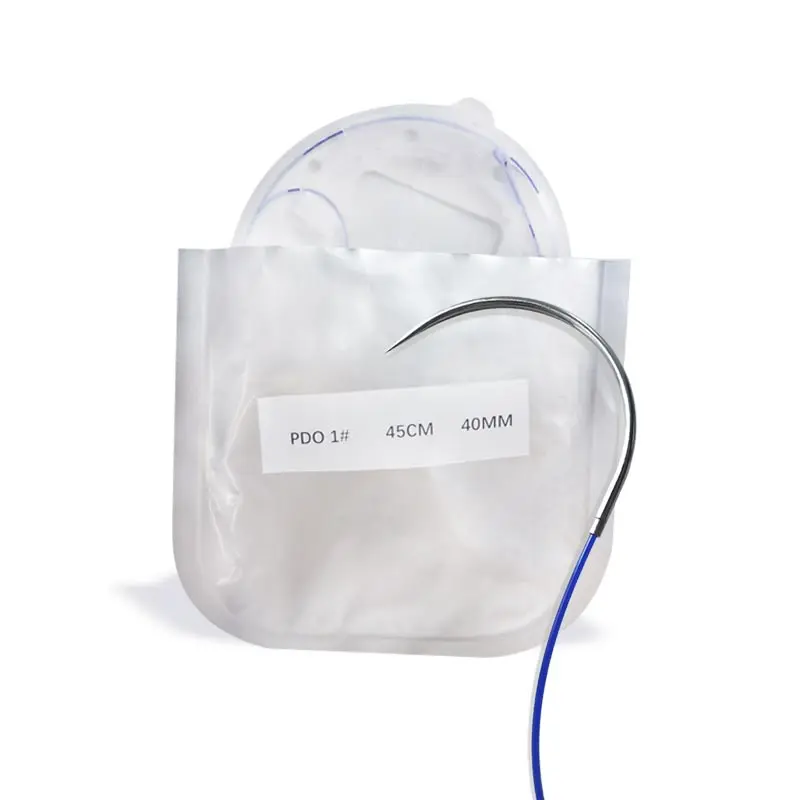 cheap medical sterilized skin PDO surgical suture with needle