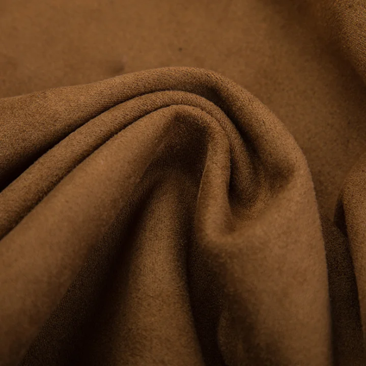 
good quality 100% polyester faux fur microfiber suede fabric for woman 