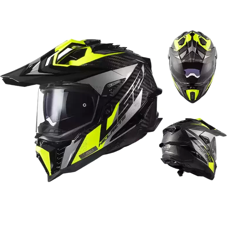 LS2 MX701 Fullface Bicycle Adults Advanced Protection Wholesale Ski Customize For Outdoor Activities Carbon Fiber Helmet