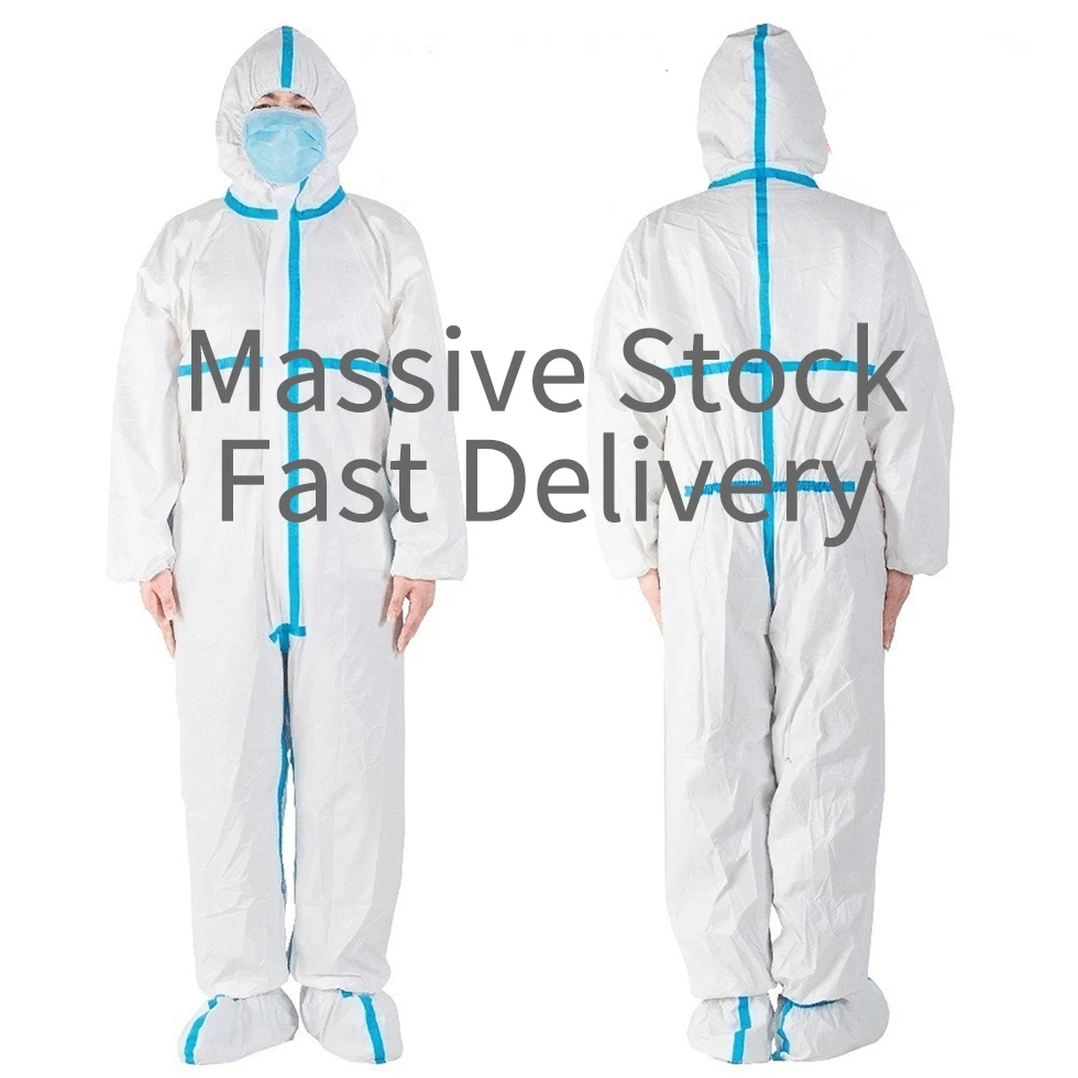 High Quality Disposable Full Body Protective Suit Disposable Coverall Medical Coverall With Ce AAMI PB 70 Level 1 2 3   En13795