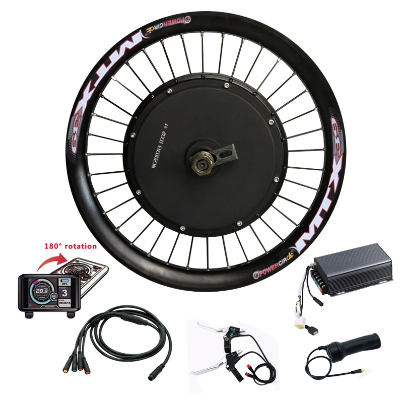 rear wheel and waterproof e motorbike conversion kit 5000W V3 electric bicycle motor with controller kit