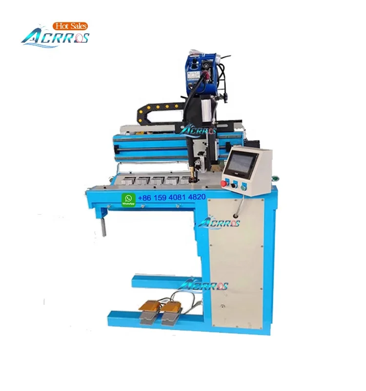 pipe tank cylinder size 500mm Straight Seam Welder Longitudinal line Linear tig argon welding machine with CNC Controller 220V