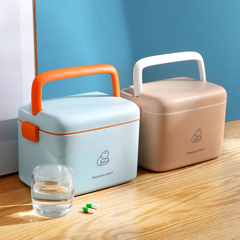 Medicine kit Household large capacity home standing medical first aid kit full set of home visits with medicine storage box emer