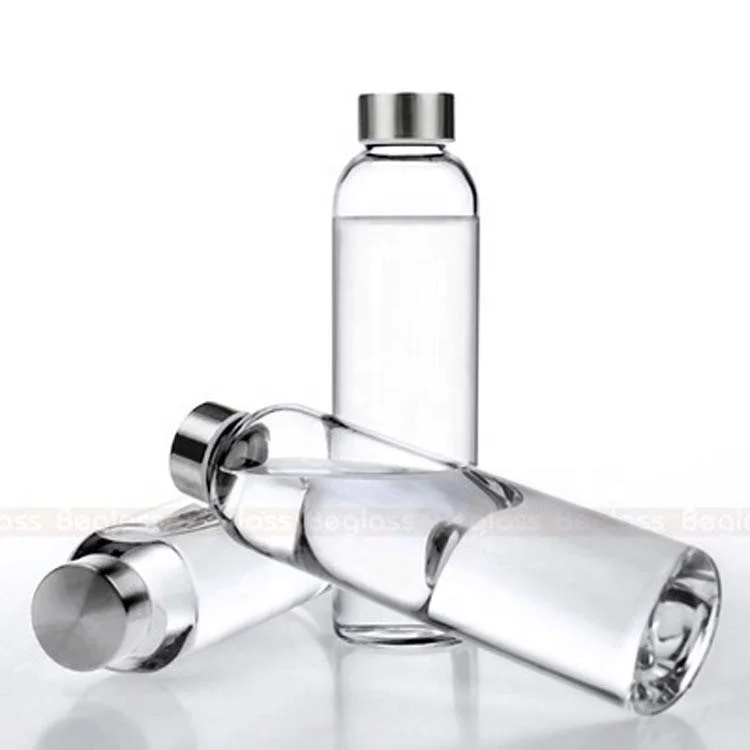 
Wholesale sports single layer high borosilicate glass water bottle with tea lifting rope 