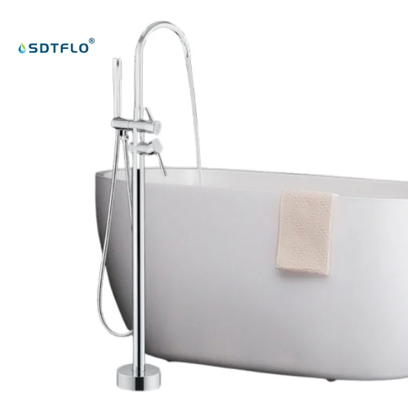 Bathroom Taps Faucets Floor Standing Advanced Electrophoresis Bathtub Mixer Free Standing Tap