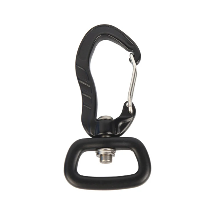 Pet Supplies Lanyard Safety Aluminum Self Locking Snap Hook Swivel Carabiner for Pet Dog Leash