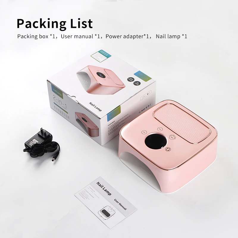 Nail Art Supplier Dual Light Nail Dryer Fast curing gel polish Sun UV Led Nail Lamp 48W