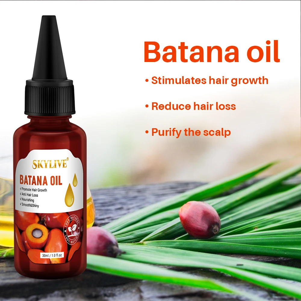 Hot New Product Organic 60ml 100% Raw Natural Batana Hair Oil Strengthen Hair Repair Damage Hair Eyelash Growth Batana Oil
