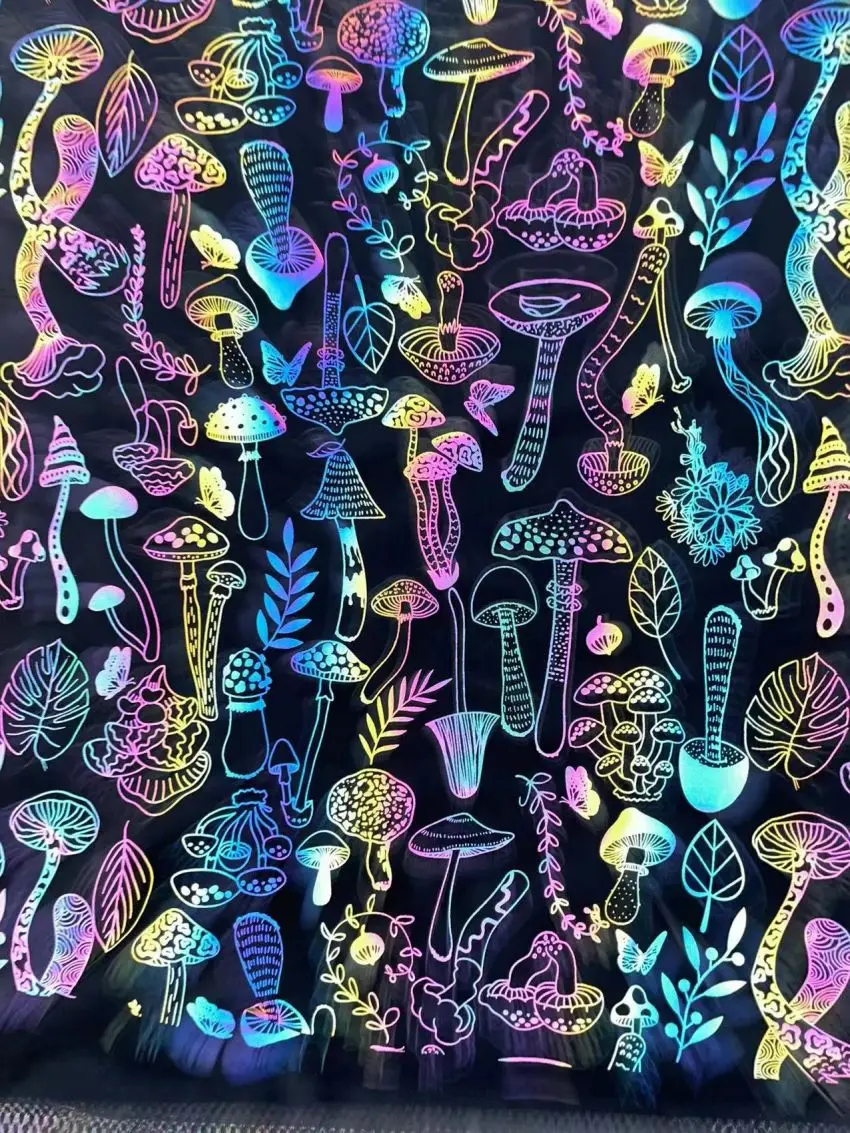 dog clothing rainbow fabric/ pet clothing fabric/glow-at-night pet clothing fabric