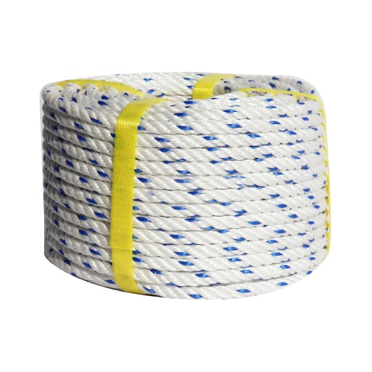 3 strand or 4 strand PP Fishlane Twisted Packaging Rope for fishing net marine