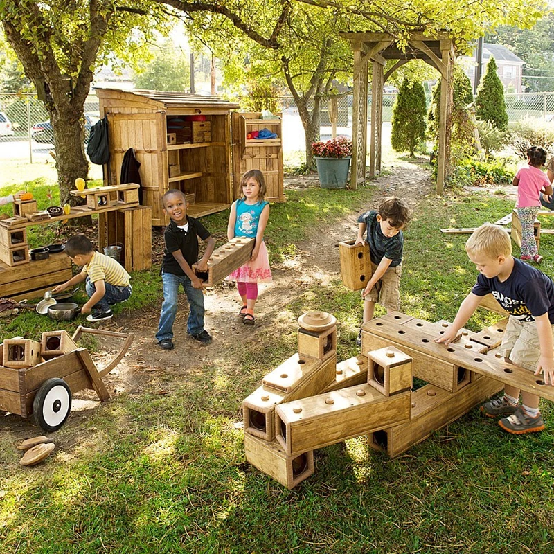 Kindergarten Nursery Activity Outdoor Play Furniture Set Kids Climbing Toy Preschool Hexagonal Picnic Table With Benches