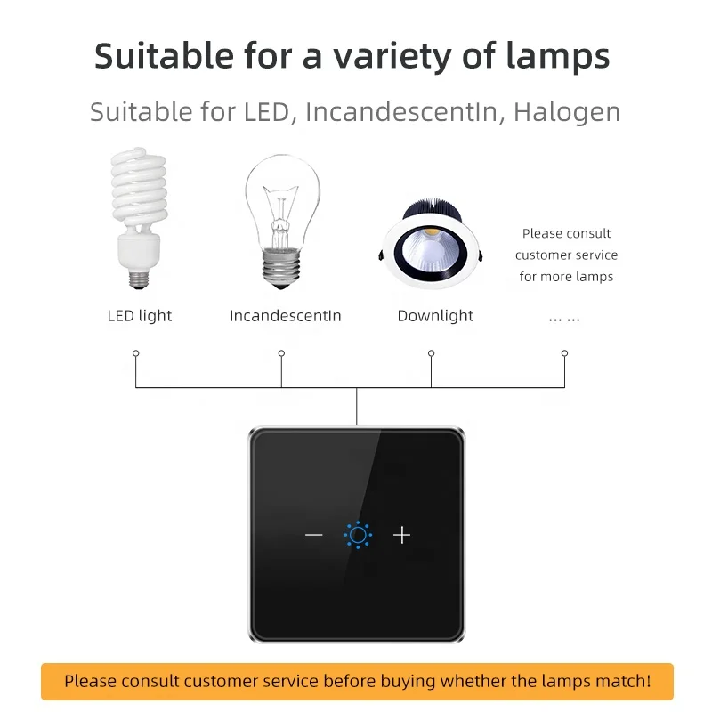 EU UK dimmer switch zigbee LED smart dimming switch tuya smart life compatible with Alexa Google Assistant