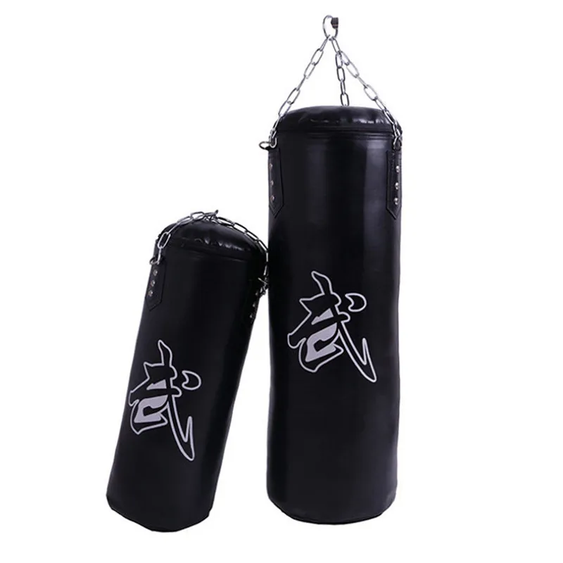 60cm Sanda  PU Leather Empty Sandbags Fitness Punching Bag Boxing Training