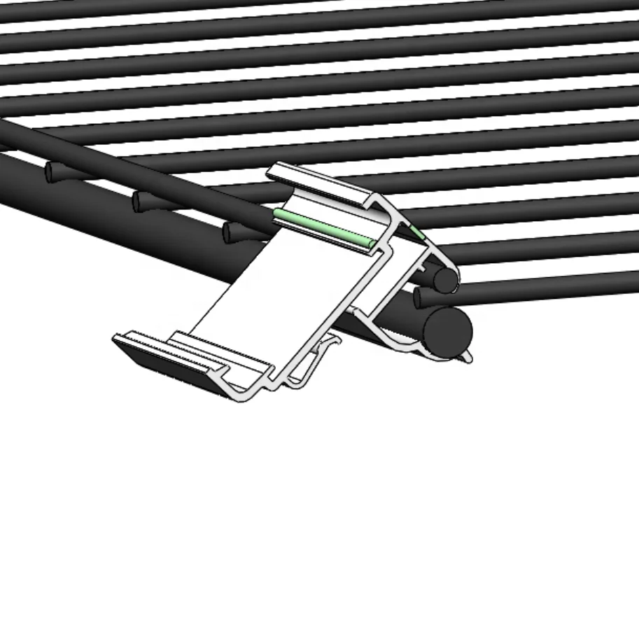 Supermarket esl rail pvc plastic data strip e paper digital  talker display 14.5mm H Double wire shelf electronic label Holder