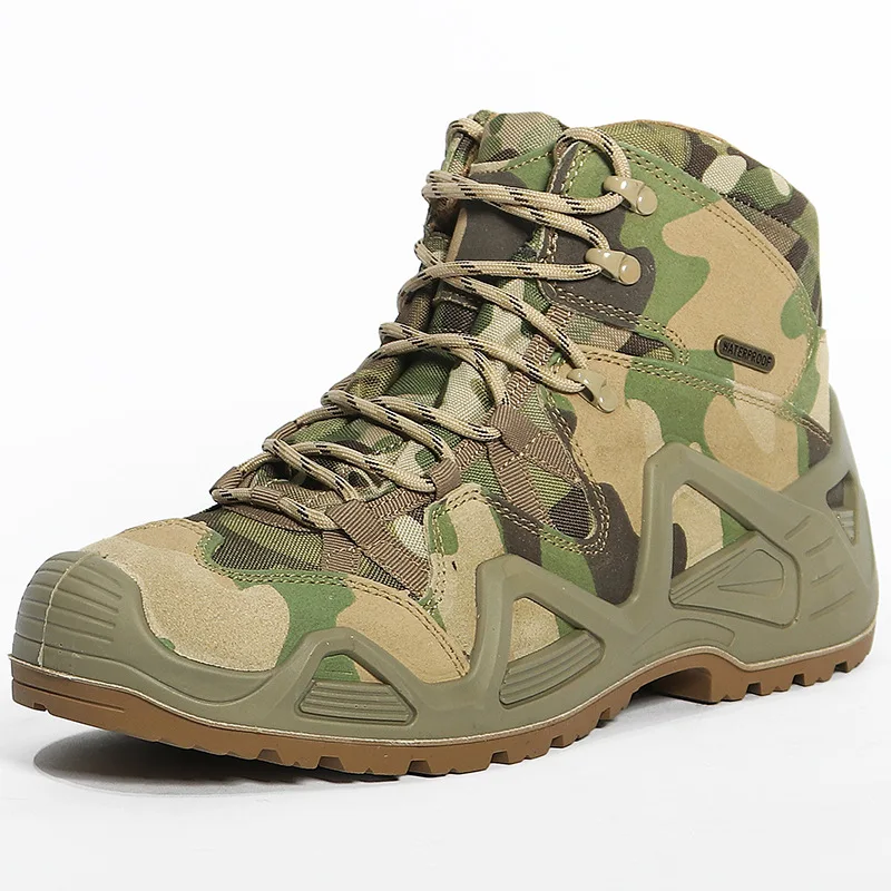 WANZHUO Wholesale CS high-top anti-slip shock-absorbing combat boots Outdoor training  climbing hiking tactical boots
