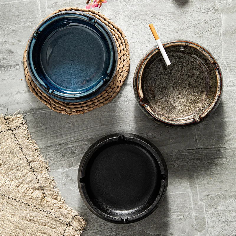 Fashion design modern home restaurant hotel custom ceramic porcelain smoking ashtrays ceramic ashtray