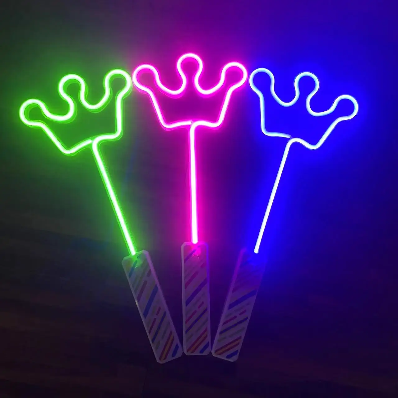 Neon Light Up Wands, Handheld LED Wand Toy, Led Neon Sign Party Lights for Kids Festival or Birthday Party ect