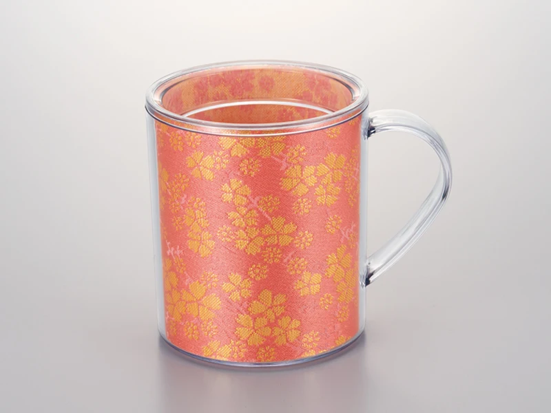 Traditional nishijin textile hand made buy retro mug with lid