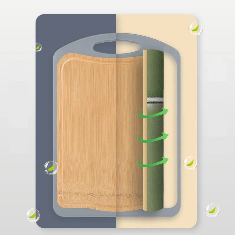 Best Organic Two Sides Bamboo Cutting Board With Juice Groove For Meat Cheese Bread And Vegetables
