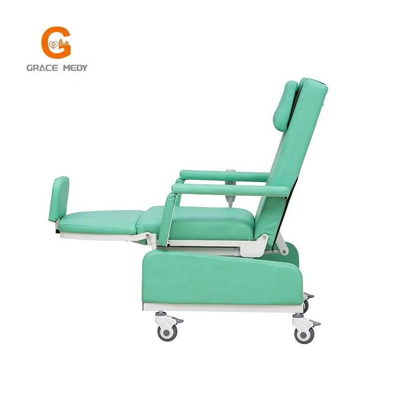 Professional Medical Exam Equipment Two Function Adjustable Electric Patient Dialysis Chair