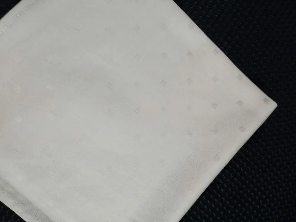 Cheap hotel washable custom napkin printing cotton embroidered satin band napkin