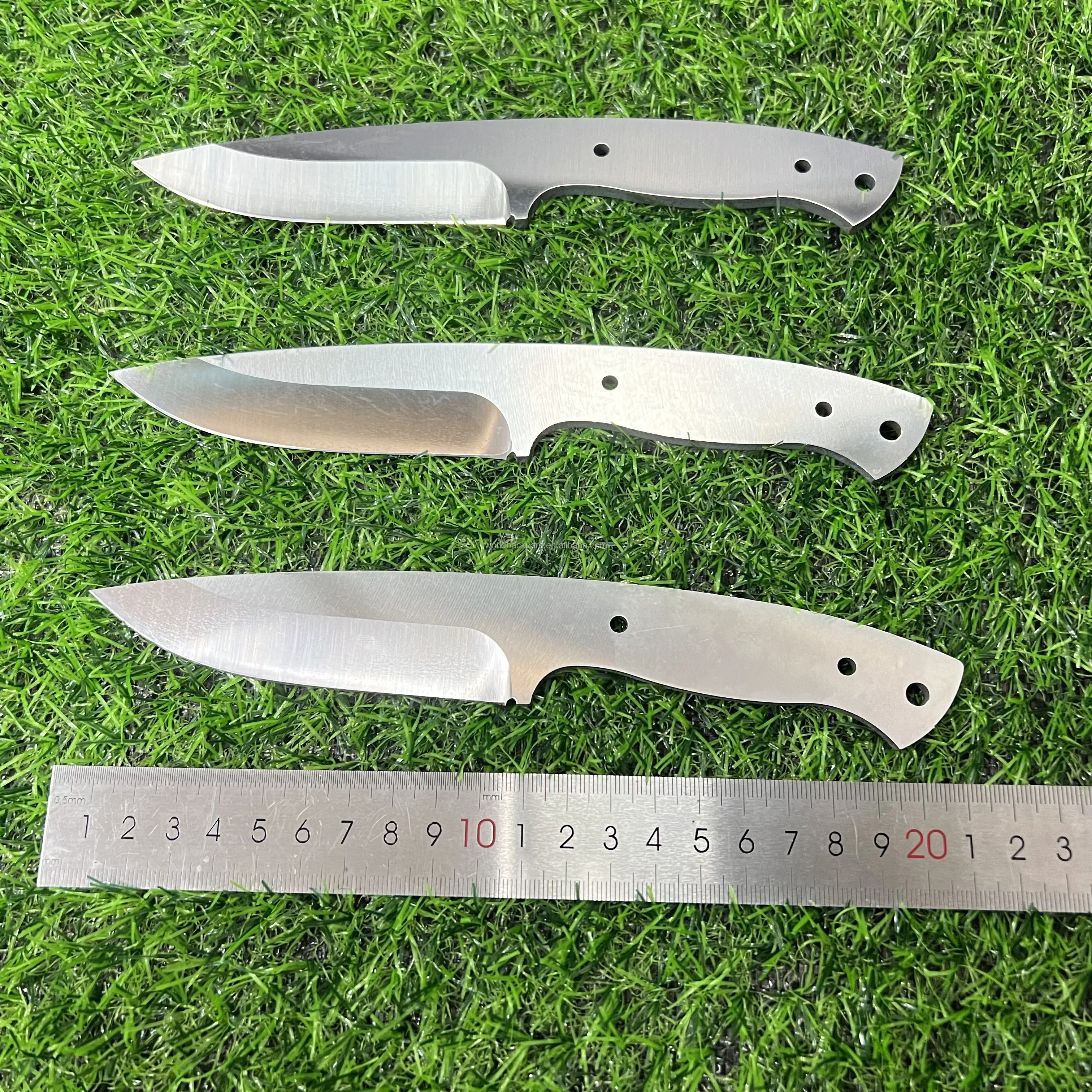 Customized Durable Shape 440C Cutting Chipper full Tang Knife Blade Vegetable Hunting Cutter Food Machine Parts Blade Blank