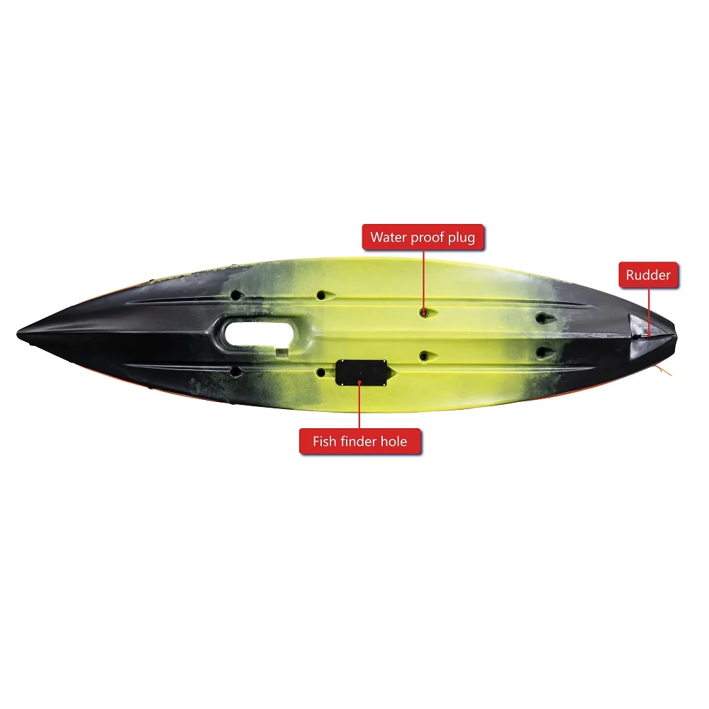 3.6 Meter Single Sit on Top Electric Motor and Pedal Drive Canoe Boat Fishing Kayak for Outdoor Water Sports